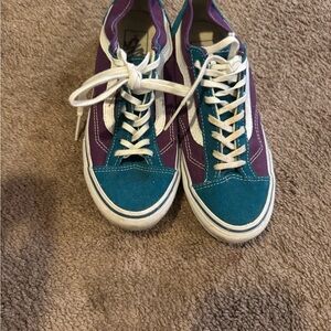 Vans Purple and Teal Shoes with White Accents